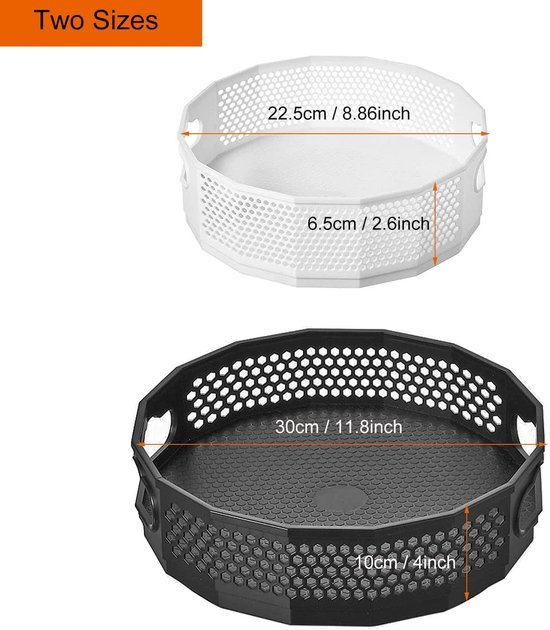 Unyqoos® Draaibare Organizers voor Keuken en Badkamer - Set van 2 Multifunctionele Opbergrekken met Antislip Design