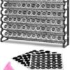 550x630-11.jpg Unyqoos® Ruim kruidenrek met zes niveaus inclusief 72 glazen potjes en etiketten