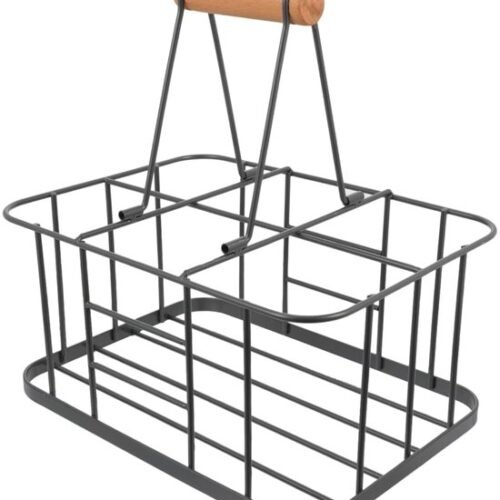 550x630-12.jpg Unyqoos® Metalen flessenmand met houten handvat voor zes flessen in vintage stijl
