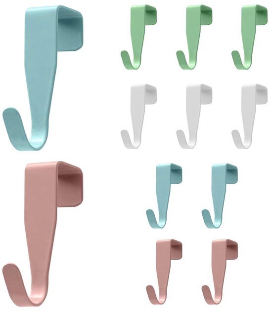550x630-13.jpg Unyqoos® Set van 12 kleurrijke en stevige deurhaken voor eenvoudige ophanging