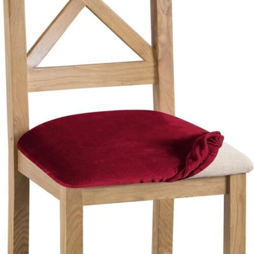 Unyqoos® Set van 4 elastische fluwelen stoelhoezen voor eetkamerstoelen