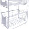 Unyqoos® Lade-organizer met Uittrekbare Mand voor Keuken en Badkamer met Twee Niveaus