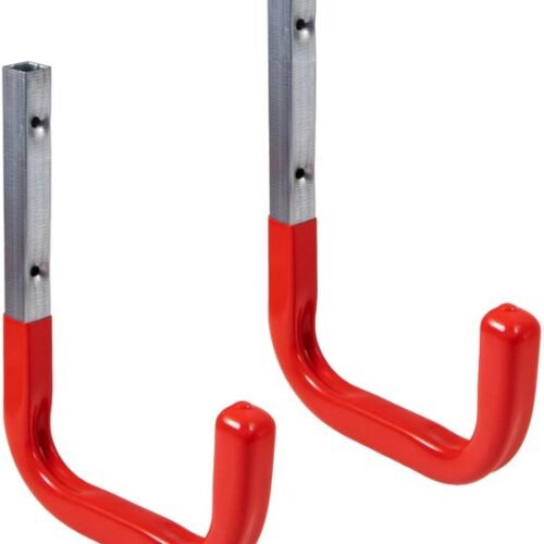 Unyqoos® Rode wandhaken van staal met rubberen coating voor zware belasting