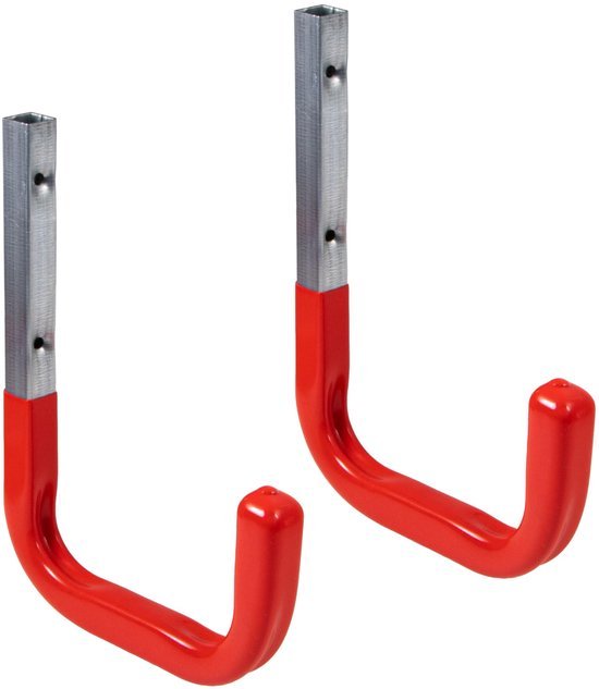 Unyqoos® Rode wandhaken van staal met rubberen coating voor zware belasting