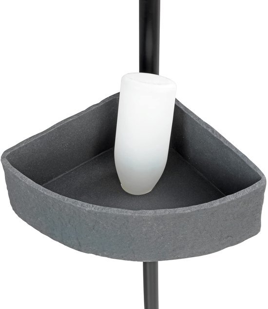 550x633-6.jpg Unyqoos® Uittrekbaar roestvrijstalen hoekrek met natuursteenlook manden voor badkamer