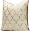 Unyqoos® Unieke Goudkleurige Kussenhoes voor Stijlvolle Huisdecoratie met Onzichtbare Rits, 50 x 50 cm, Crème