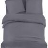 Unyqoos® Comfortabele en stijlvolle 4-delige beddengoedset van zacht microvezel in grijs