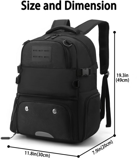 Unyqoos® Ruime en veelzijdige sportrugzak met laptop- en schoenenvak voor dagelijks gebruik