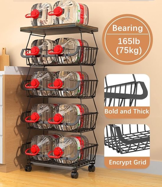 550x635-24.jpg Unyqoos® Stapelbare metalen draadmanden op wielen voor veelzijdige opslag in huis