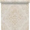 Unyqoos® Elegant vliesbehang met barokke ornamenten in beige en bruin tinten, beige-bruin