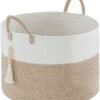 550x636-4.jpg Unyqoos® Ruime Multifunctionele Handgeweven Opbergmand voor Woon- en Kinderkamer, 65 Liter Capaciteit, Bruin