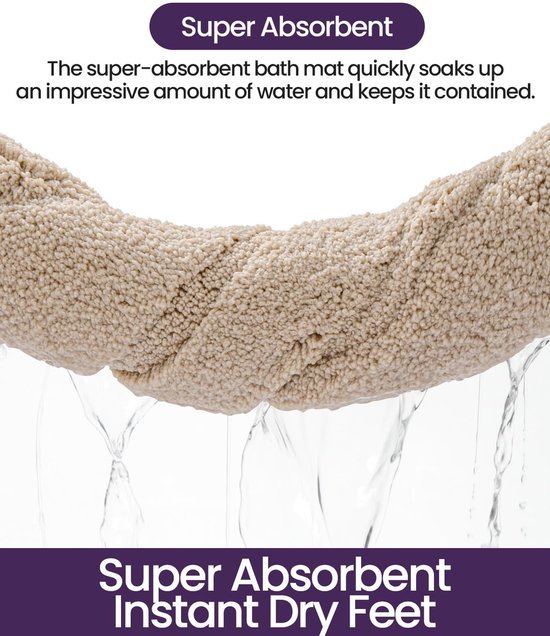 550x636-5.jpg Unyqoos® Extra zachte en absorberende badmat voor badkamer en douche, wasbaar, beige
