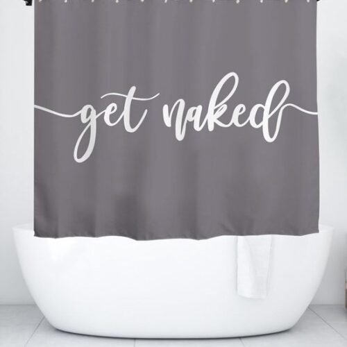 550x637-2.jpg Unyqoos® Grijze waterdichte douchegordijn met schimmelbestendig polyester en haken