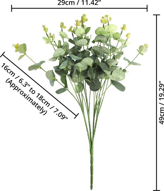 Unyqoos ® Kunstmatige Eucalyptus Decoratie Set voor Binnen en Buiten - Perfect voor Bruiloften en Meer
