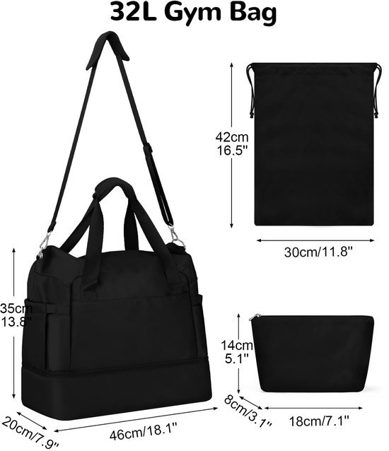 550x638-7.jpg Unyqoos® Stijlvolle en ruime reisrugzak met schoenenvak en toilettas voor dames