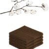 Unyqoos® Set van Luxe Chocoladebruine Handdoeken voor Badkamer en Sauna, 4 Stuks, 50 x 100 cm
