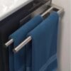 Unyqoos® Roestvrije handdoekhouder met twee armen en eenvoudige installatie zonder boren