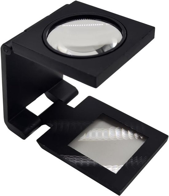 Unyqoos® Draagbaar mini-klapvergrootglas met 10x vergroting en schaal voor precisiewerk