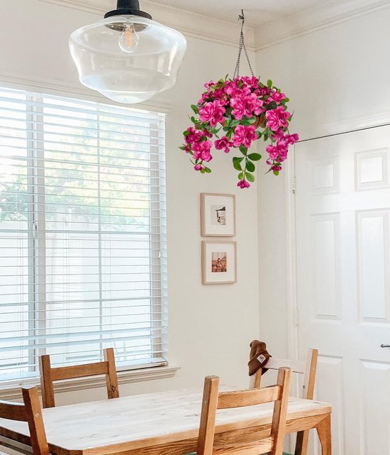 Unyqoos ® Realistisch Uitziende Hangende Kunstplanten Met Bloemrijke Details Voor Interieurdecoratie