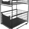 550x642-7.jpg Unyqoos® Ruimtebesparende Dubbel Laags Organizer voor Keuken, Badkamer en Slaapkamer met Uittrekbare Mand