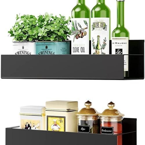 550x642-8.jpg Unyqoos® Magnetische Keuken Organizer Planken voor IJzeren Oppervlakken, Kruidenrek Set van 2 Stuks in Zwart
