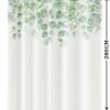 Unyqoos® Elegant Douchegordijn met Groene Aquarelbladeren voor Luxe Badkamerervaring, Schimmelbestendig en Waterafstotend met Installatiegemak