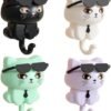 550x643-38.jpg Unyqoos® Set van 4 Creatieve Kattenhaakjes voor Zonnebrillen en Sleutels met Zelfklevende Bevestiging