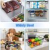 Unyqoos® Set van drie metalen draadmanden met handvatten voor koelkast en keuken