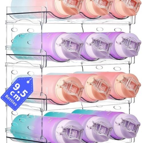 Unyqoos® Ruimtebesparend en Stapelbaar Flessenrek voor Koelkast en Keuken