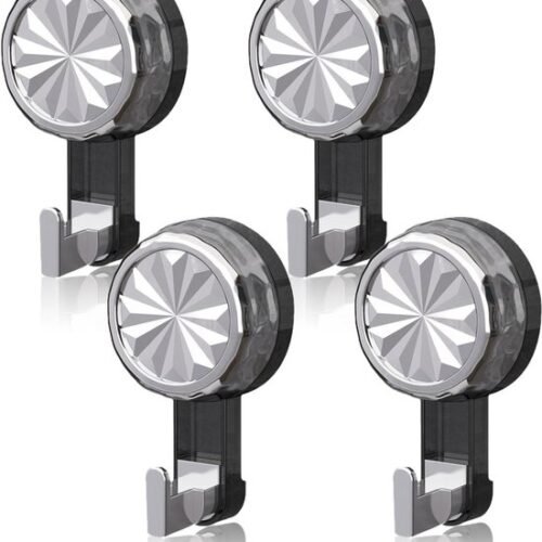 Unyqoos® Set van 4 draaibare zuighaken voor badkamer en keuken zonder boren