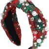 Unyqoos® Elegante brede hoofdband met parels en kristallen voor feestelijke gelegenheden