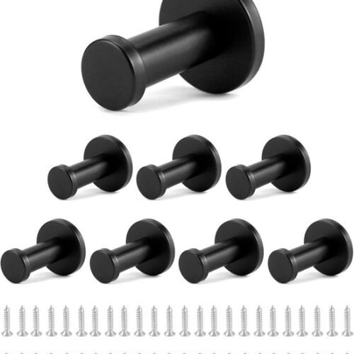 550x647-16.jpg Unyqoos® Set van 8 roestvrijstalen zwarte haken voor veelzijdig gebruik in huis
