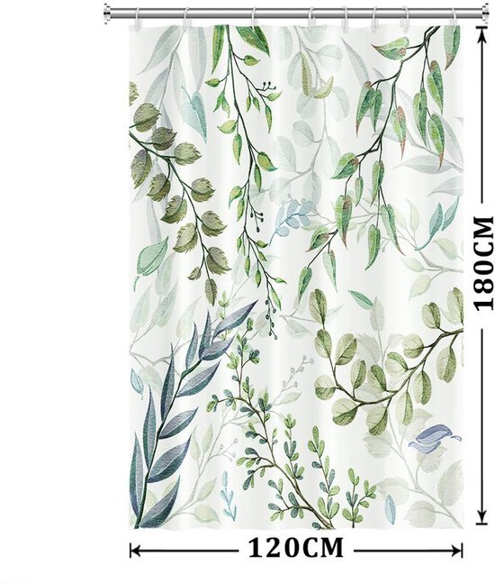 550x647-2.jpg Unyqoos® Stijlvol Douchegordijn Met Eucalyptus Print Voor Een Luxe Badkamerervaring