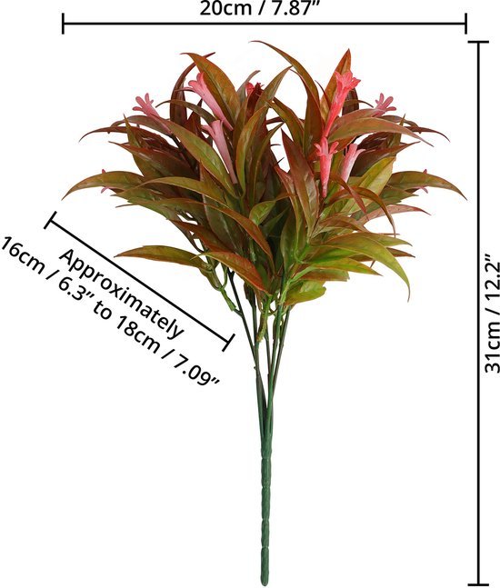 Unyqoos ® Levensechte Kunstplanten Set voor Binnen- en Buitendecoratie - 4 Stuks