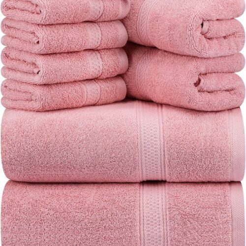 550x648-12.jpg Unyqoos® Complete Luxe Handdoekenset van 8 Stuks voor Badkamer en Wellness Ervaring