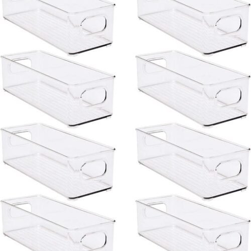 550x648-15.jpg Unyqoos® Set van acht transparante opbergdozen voor koelkast en voorraadkast