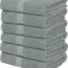 Unyqoos® Zesdelige Set Luxe Katoenen Badhanddoeken met Ophanglussen voor Optimale Comfort en Absorptie