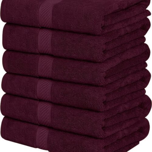 Unyqoos® Tijdloze Luxe Badhanddoeken Set van 6 Stuks - 100% Zachte Katoen voor Spa en Badkamer