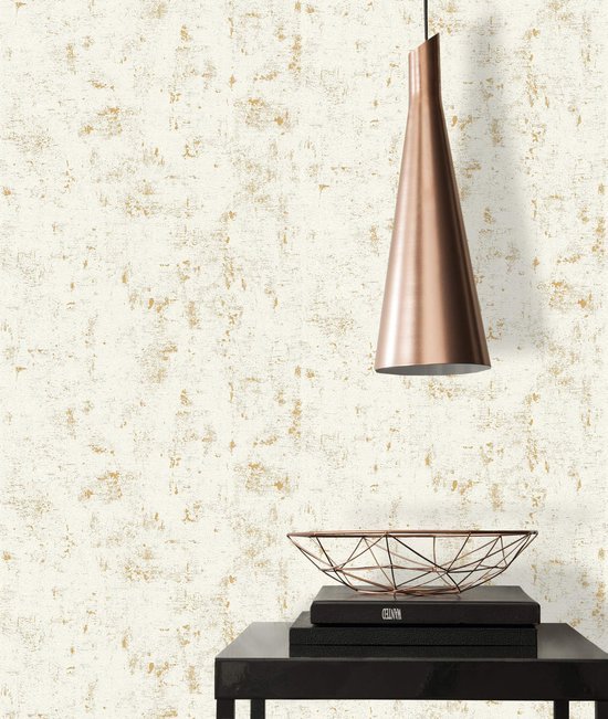 550x651-2.jpg Unyqoos® Vliesbehang met vintage uitstraling in wit en goud voor elke ruimte