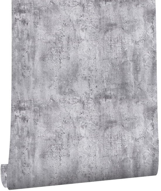 Unyqoos® Lichtgrijs zelfklevend wandpapier in betonlook voor veelzijdige toepassingen 40 cm x 300 cm