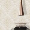 Unyqoos® Elegant vliesbehang met barokke ornamenten in beige en bruin tinten, beige-bruin