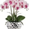 Unyqoos® Realistische orchidee kunstplant in keramische pot voor huisdecoratie