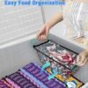 Unyqoos® Set van drie metalen draadmanden met handvatten voor koelkast en keuken