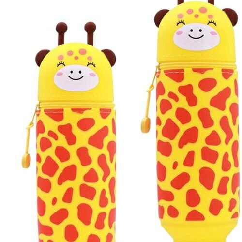 Unyqoos® Flexibele 2-in-1 Silicontas met Schattige Dierenprint - Pennenhouder en Etui in Één Unyqoos® Flexibele 2-in-1 Silicontas met Schattige Dierenprint - Pennenhouder en Etui in Één