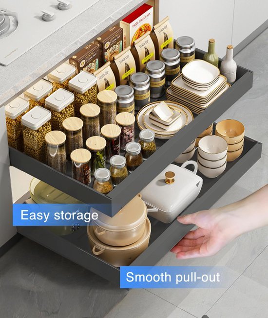 550x652-9.jpg Unyqoos® Verstelbare en Uittrekbare Kastorganizer voor Keuken en Badkameropslag
