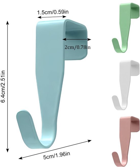 550x653-4.jpg Unyqoos® Set van 12 kleurrijke en stevige deurhaken voor eenvoudige ophanging