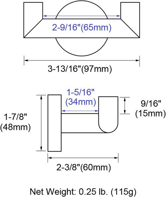 550x654-13.jpg Unyqoos® Twee roestvrijstalen wandhaken voor handdoeken in badkamer en keuken