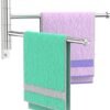 Unyqoos ® Ruimtebesparende Draaibare Handdoekhouder met 2 Armen voor Badkamer en Keuken