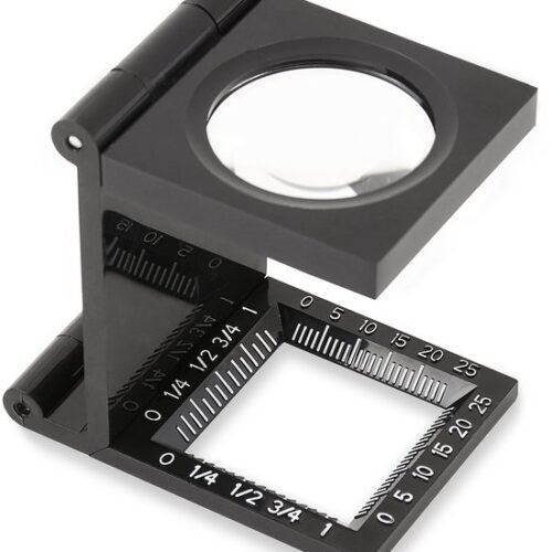 Unyqoos® Compact inklapbaar vergrootglas met meetschaal voor nauwkeurige metingen