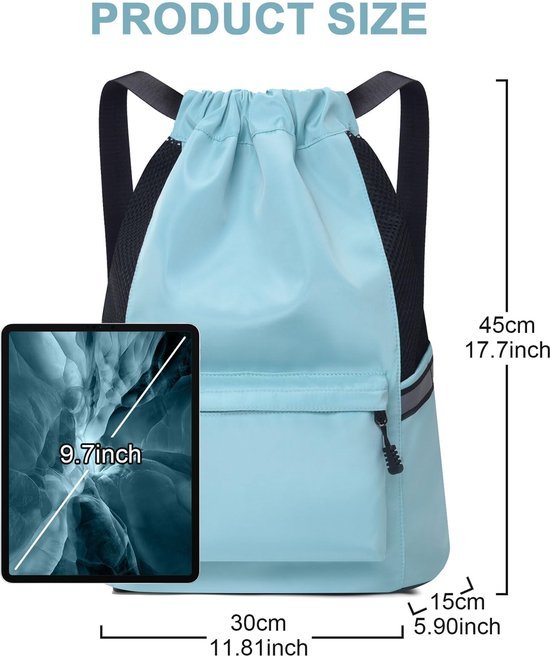 550x656-27.jpg Unyqoos® Ruime en Waterbestendige Gymtas met Reflecterende Veiligheidsstrepen voor Sport en Reizen